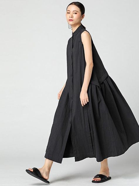 Korean Fashion Ideas, Cotton Long Dress, Korean Fashion Trends, Outfits Summer, Minimal Fashion, Cotton Dress, Look Fashion, Maxi Dresses, Minimalist Fashion