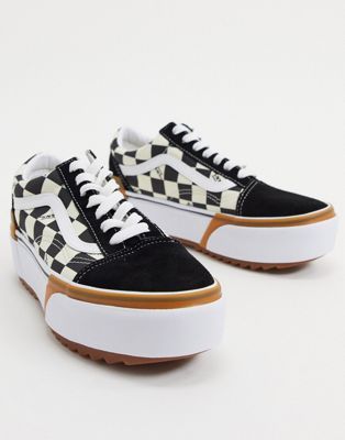 Vans Old Skool Stacked checkerboard sneakers in multi | ASOS Masculine Color Palette, Sneakers Outfit Casual, Vans Logo, Vans Shop, Cute Fall Outfits, Sneakers Outfit, Crazy Shoes, Womens Vans, Vans Old Skool