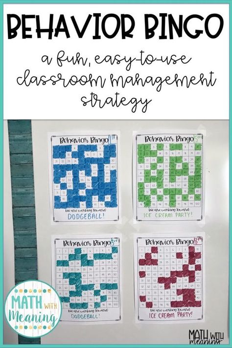 Math Meaning, Behavior Bingo, Math College, Teaching Classroom Management, Classroom Management Tool, Behaviour Management, Classroom Behavior Management, Classroom Management Ideas, Classroom Management Strategies