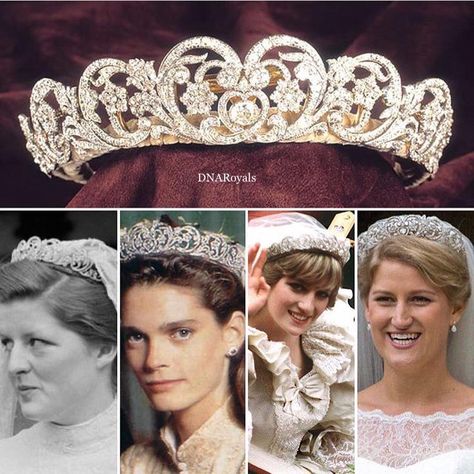 #dnaroyalsarchive 🇬🇧 The Spenser Tiara 🇬🇧 Celia McCorquodale (figlia di Lady Sarah Spencer e nipote della Principessa Diana) ha indossato… Spencer Tiara, Sarah Spencer, Royal Tiaras, Lady Diana Spencer, Faberge Eggs, Lady Diana, Tiara, Crown Jewelry