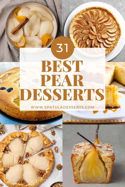 best Pear Dessert Collection. Puff Pastry Pears Desserts, Pouched Pear Dessert, Pear Custard Tart Recipe, Christmas Pear Dessert, Holiday Pear Recipes, Best Pear Dessert Recipes, Apple And Pear Desserts, Apple Pear Dessert Recipes, Dessert Recipes With Pears