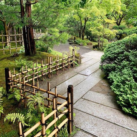 Debby: Botanica Trading on Instagram: “ZIG ZAG BAMBOO FENCE. The Portland Japanese Garden, Oregon. Considered by those in the know to be one of the most authentic Japanese…” Japanese Fence, Portland Garden, Subtle Layers, Straight Path, Portland Japanese Garden, Winding Staircase, Japan Garden, Japanese Bamboo, Bamboo Garden