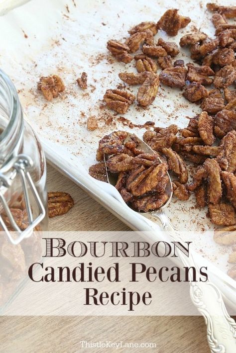 Fireball Candied Pecans, Fireball Pecans, Fireball Desserts, Vinger Happies, Bourbon Pecans, Alcohol Candy, Seasoned Nuts, Candied Pecans Recipe, Pecan Desserts