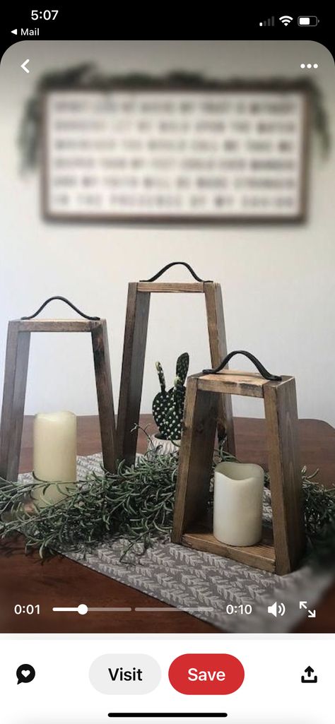 Wooden Decorative Items, Wood Decoration Ideas, Wood Decorating Ideas, Wood Decor Ideas, Wood Lantern Diy, Decoration Ideas Christmas, Wooden Lantern, Wood Lantern, Wooden Lanterns