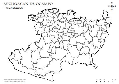 Mapas de Michoacán de Ocampo para colorear World Map, Map, Quick Saves, Art