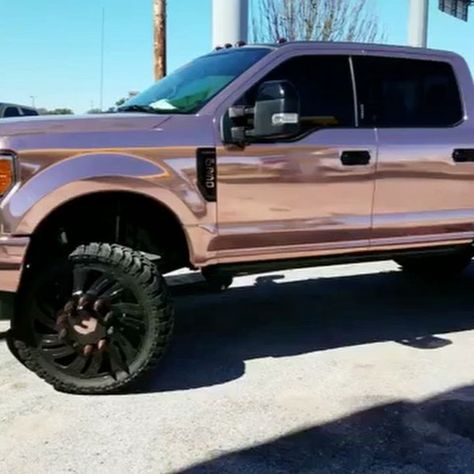 2017 super duty ford  rose gold Ford F350 Super Duty, F250 Super Duty, F350 Super Duty, Ford F350, Ford Super Duty, Ford F250, Diesel Trucks, Truck And Trailer, Super Duty