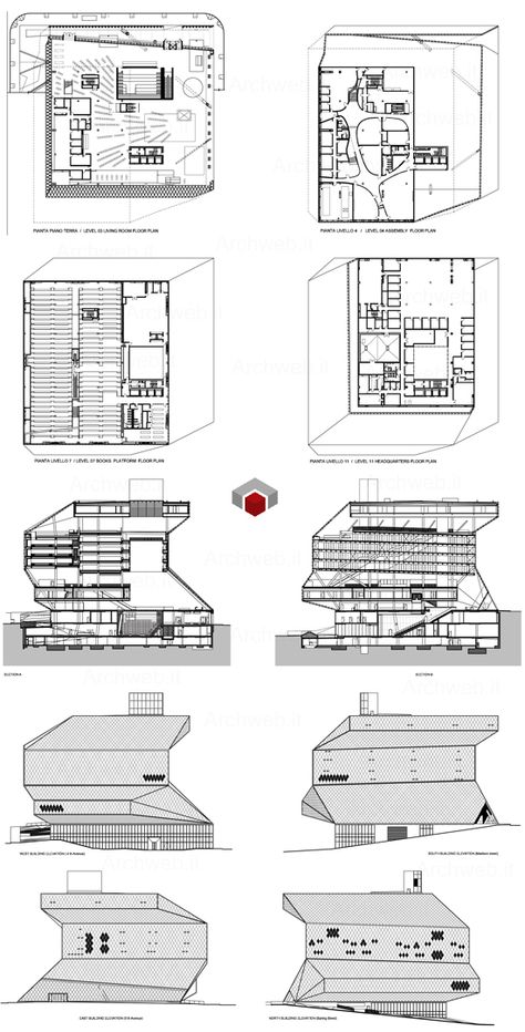 Rem Koolhaas - Seattle Library dwg 2D