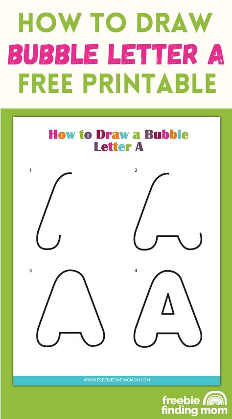 This is a tutorial for how to draw bubble letter A. Letter Fonts Alphabet, A Bubble Letter, Bubble Letters Alphabet, Bubble Alphabet, Dollar Diy, Letter Fonts, Bubble Drawing, Bubble Letter Fonts, Freebies By Mail