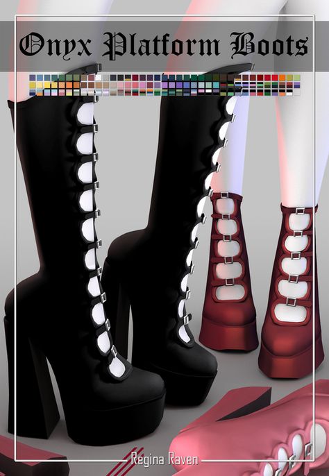 Platform Shoes Update | Patreon Platforms Sims 4 Cc, Sims 4 Dark Clothes Cc, Sims 4 Cc Goth, Sims Shoes, Los Sims 4 Mods, Ts4 Mods, Cc Shoes, Sims 4 Cc Shoes, Gothic Boots