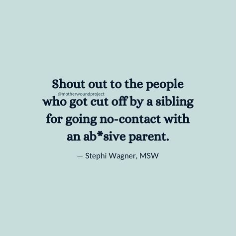 Sometimes the family narrative of “They walked away from the whole family!” translates directly to ”They went no-contact with one or two people in the family due to ab*se and then the rest of us cut them off to prop up the abuser(s)/status quo/family image.” This is how it went down in my family of origin, and I know I’m not alone… Within days of going no-contact with my mom and dad, my brother, my sister, and my grandma whom I loved dearly all informed me they wouldn’t communicate with me... No Contact Family Quotes, Left Out Of The Family, No Contact With Parents Quotes, No Contact Quotes Families, Hating Family, No Contact With Parents, Motivional Quotes, No Contact Quotes, Family First Quotes