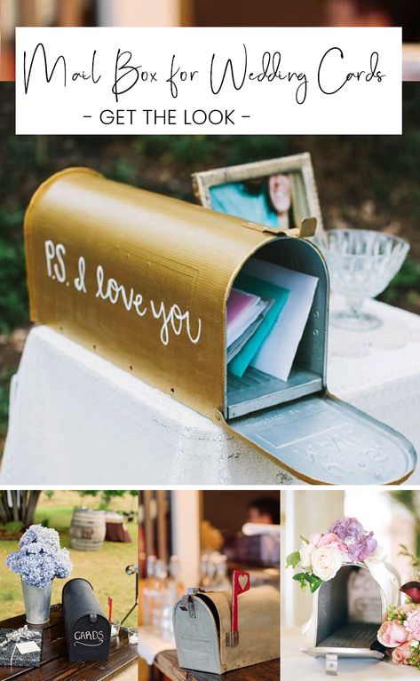 Wedding Card Mailbox, Wedding Reception Snacks, Wedding Mailbox, Wedding Guest Book Table, Wedding Post Box, Vintage Mailbox, Diy Mailbox, Mailbox Decor, Cat Wedding