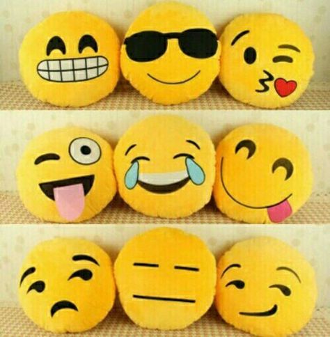 emoji, pillow, and emojis image Smiley Pillows, Emoji Cushions, Emoji Pillow, Emoji Pillows, Creative Pillows, Emoji Faces, Cute Pillows, Facial Expression, Round Pillow