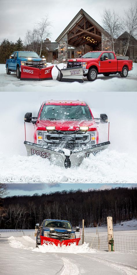 2020 Ford Super Duty Becomes Ultimate Snow Machine. Ford claims a class-best front plow rating of 1400 pounds. Snow Plow Truck, Snow Vehicles, Plow Truck, Fords 150, Snow Machine, Work Trucks, Powerstroke Diesel, Ford F Series, Snow Removal