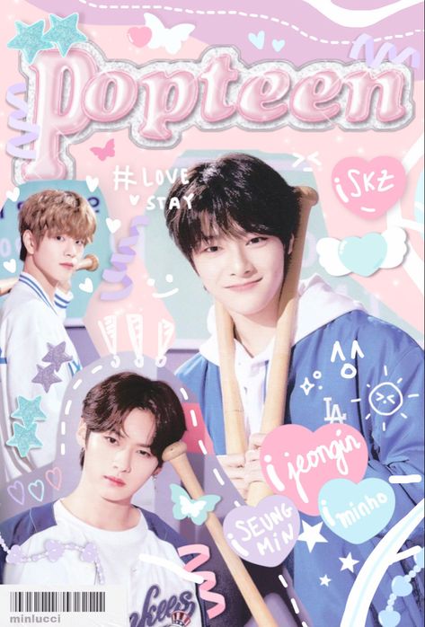 Kpop Popteen Skz, Seungmin Popteen, Skz Popteen, Kpop Popteen Edit, Kpop Magazine Edit, Straykids Poster, Popteen Edit, Popteen Kpop, Kpop Magazine