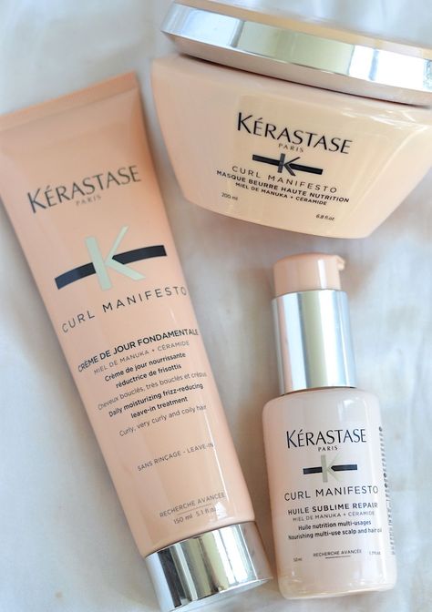 Kerastase Curl Manifesto, Kerastase Products Aesthetic, Skin Hair, Cream Hair, Hair Styling Cream, Curly Haircare Aesthetic, Hair Cosmetics, Curly Hair Products Aesthetic, Curly Products