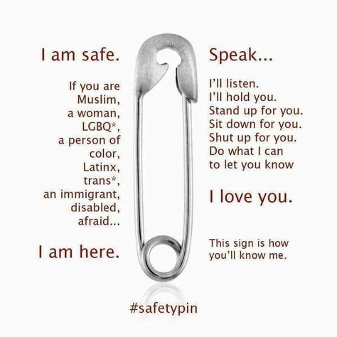 Tattoos Aesthetic, I Am Safe, Stand Up For Yourself, Safety Pins, With Meaning, Faith In Humanity, Tattoos With Meaning, Safety Pin, Shut Up