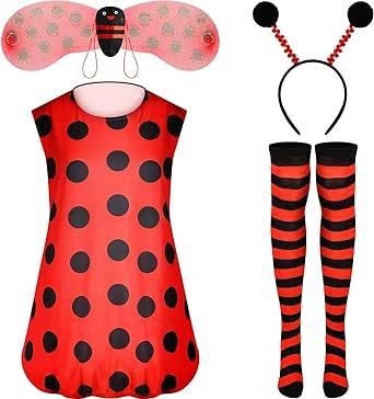 Toddler Fancy Dress, Ladybug Outfits, Ladybug Dress, Ladybug Costume, Dot Patterns, Bee Costume, Over Knee Socks, Beautiful Costumes, Costume Contest