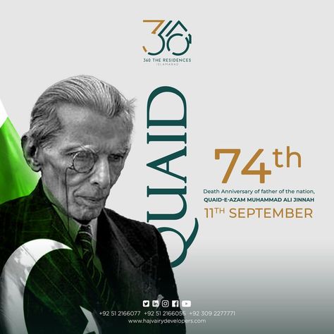 Muhammad Ali Jinnah, Quaid E Azam, Pakistan Day, Real Estate Marketing Design, Islamic Quotes Wallpaper, Muhammad Ali, Creative Ads, Happy Independence Day, Ads Creative