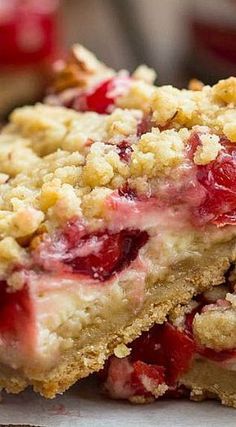 Cherry Pie Sour Cream Crumb Bars. Luncheon. Sour Cherry Recipes, Raspberry Crumb Bars, Desert Bars, Kitchen Nostalgia, Cherry Pie Bars, Bar Desserts, Crumb Bars, The Recipe Critic, Recipe Critic