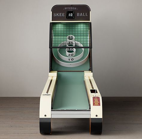 Skeeball Machine, Skee Ball Machine, Game Interior Design, Party Basement, Ski Ball, Childhood Memories 60's, Joshua Tree House, Sonic Dash, Mountain Interiors