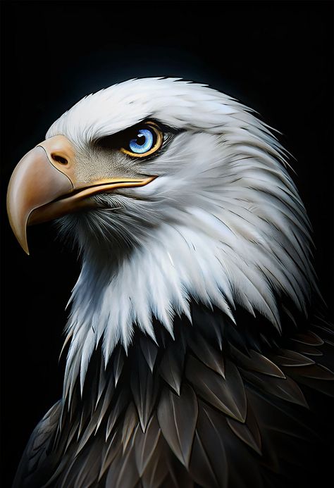 Eagle Blue Eyes Sky Fly Nature Wild Focus#pikbest##Photo Tattoo Perna, Bald Eagle Art, Wild Eagle, Red Eagle, Eagle Face, Prey Animals, Eagle Images, Eagle Painting, Broken Screen Wallpaper