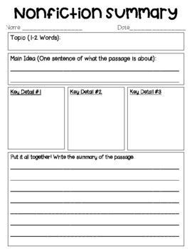 Students can use this graphic organizer to write a summary on a non-fiction text. Let us handle your writing tasks with precision. The Writing Nook: Where Ideas Blossom into A+ Essays 😍 research project summary template, college essay format template, best college essay topics for college students 🏆 #academicwritingservice Nonfiction Summary Graphic Organizer, How To Write A Summary, Summarizing Informational Text, Nonfiction Summary, Summary Ideas, Summary Graphic Organizer, College Essay Topics, Project Summary, Montana Summer