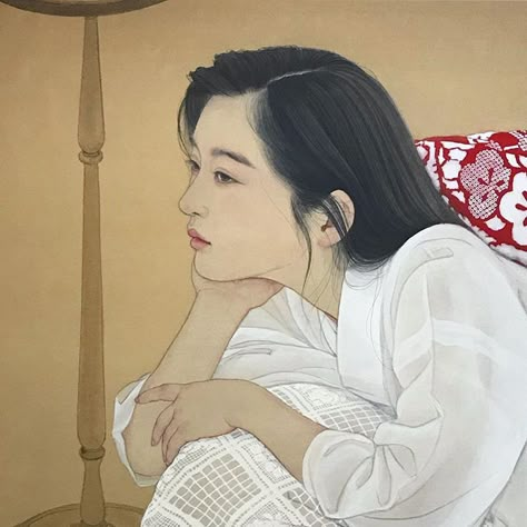 Painting Of A Woman, Asian Painting, Japanese Painting, A Level Art, Japan Art, Human Art, Japanese Prints, Comic Illustration, Art Inspiration Drawing