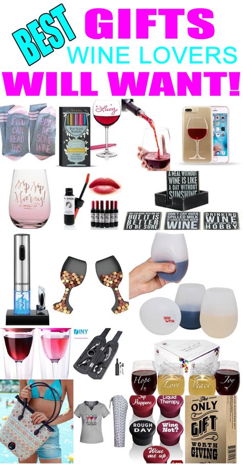 Secret Santa Wine Gift Ideas, Wine Secret Santa Gifts, Gift Ideas For Wine Lovers, Gift For Wine Lover, Wine Lover Gift Ideas, Wine Birthday Gift Ideas, Christmas Gifts For Wine Lovers, Wine Gadgets, Gifts For Wine Drinkers