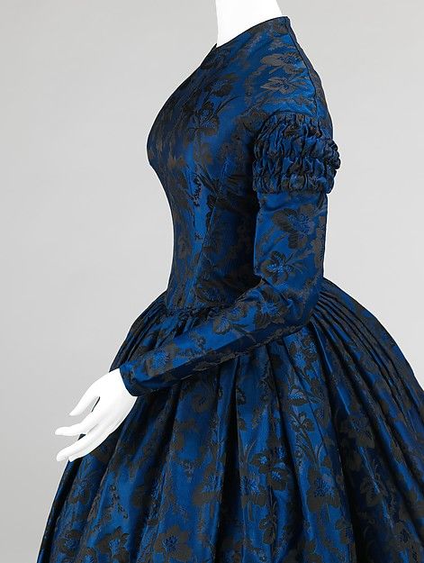 1850s Fashion, The Met Museum, 1800s Fashion, Historical Dress, Historic Fashion, 19th Century Fashion, Period Clothing, Historic Clothing, Old Dresses