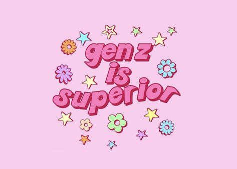 Gen Z Aesthetic Graphic Design, Y2k Wall Prints, Gen Z Design, Y2k Wall Collage, Pink Aesthetic Y2k, Y2k Illustration, Gen Z Aesthetic, Z Aesthetic, Wall Prints Quotes