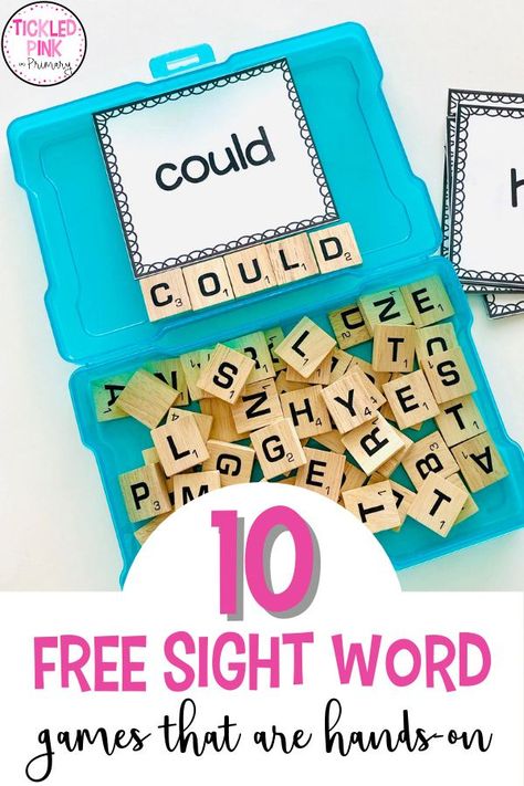 Snap Word Activities, Sight Word Board Games, Grade 1 Centers Activities, Hands On Word Work Activities, Learning Sight Words 1st Grade, Sight Word Hands On Activities, Word Work Stations First Grade, Sight Word Jenga, Sight Word Lesson Plans