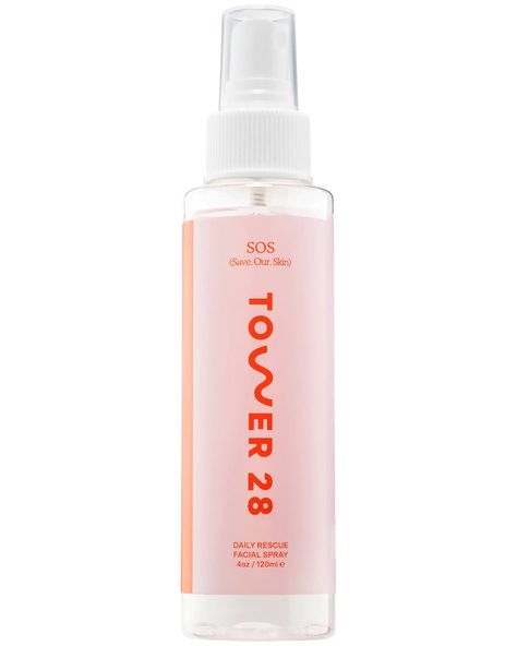 Tower 28 SOS (Save.Our.Skin) Daily Rescue Facial Spray Tower 28 Skincare, Best Face Mist, Youtuber Dr, Tower 28, Streamer Dr, Sephora Beauty, Facial Spray, Oily Skin Care, Face Mist