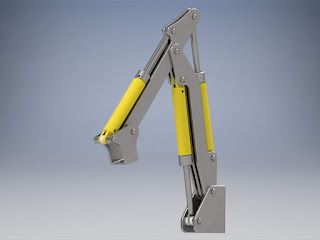 Hydraulic Arm || Download free 3D cad models #100109 Scifi Design, Hydraulic Arm, Autodesk Inventor, Orange Table, Engineering Tools, Arm Design, Perfect Model, Machine Design, Construction Materials