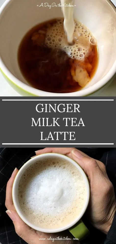 Ginger Tea With Milk, Ginger Milk Tea Recipe, Ginger Milk Tea, Traditional English Tea, Fibermyalgia Symptoms, Ginger Milk, Different Teas, Ginger Coffee, Night Drink