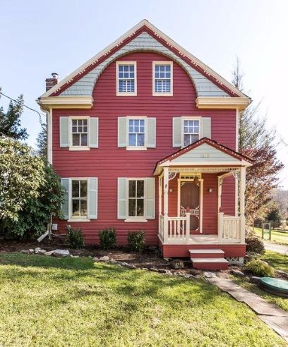 Baltimore Fishbowl | Hot House: 1887 Monkton Farmhouse, Steps From the NCR Trail #hothouse #realestate #baltimore Farmhouse Steps, Federal Hill Baltimore, Baltimore Architecture, Baltimore Inner Harbor Restaurants, Fells Point Baltimore, House Columns, Baltimore Inner Harbor, Hot House, Victorian Farmhouse