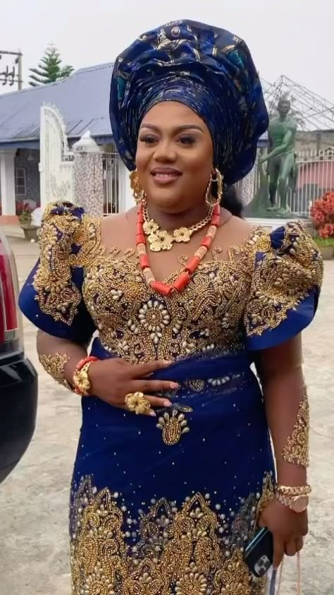 George fabrics, Crystal laces | A gorgeous queen @sounique_luxury_hair in our design😍😍 Thank u ma’am for choosing us😍😍 | Instagram Lace Blouse Styles, Igbo Bride, Boubou Styles For Women, Turkey Dress, Nigerian Lace Styles Dress, African Blouses, Nigerian Lace Styles, Women Lace Blouse, African Lace Styles