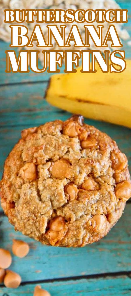 Banana And Butterscotch, Banana Butterscotch Muffins, Butterscotch Muffins, Oatmeal Butterscotch, Classic Banana Bread, Banana Butter, Tin Recipes, Butterscotch Cookies, Baking Stuff