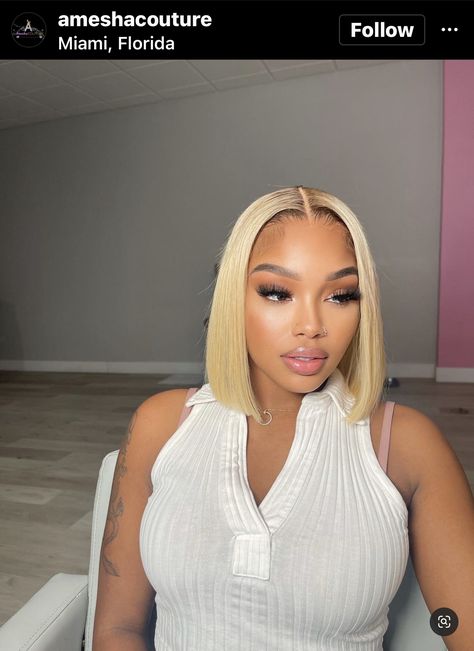 Frontal Wig Hairstyles, Blonde Bob Hairstyles, Short Sassy Hair, Sassy Hair, Braids With Weave, Short Black Hairstyles, Short Blonde Hair, Baddie Hairstyles, Hair Game