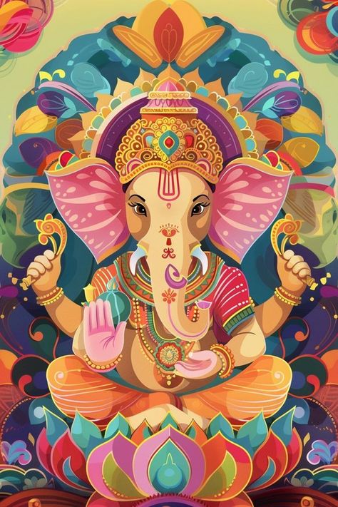 Cute Ganesha Wallpapers, Ganesh Art Paintings Acrylics, Ganpati Poster, Rangoli Ganpati, Divine Wallpaper, Bappa Images, Ganpati Sketch, Ganpati Art, Ganesha Wallpaper