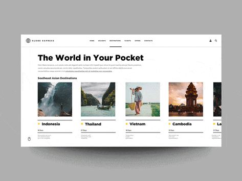 Travel Website Design, Unique Web Design, Blog Website Design, Header Design, Business Website Design, Gallery Website, Daily Ui, Web Ui Design, Portfolio Web Design