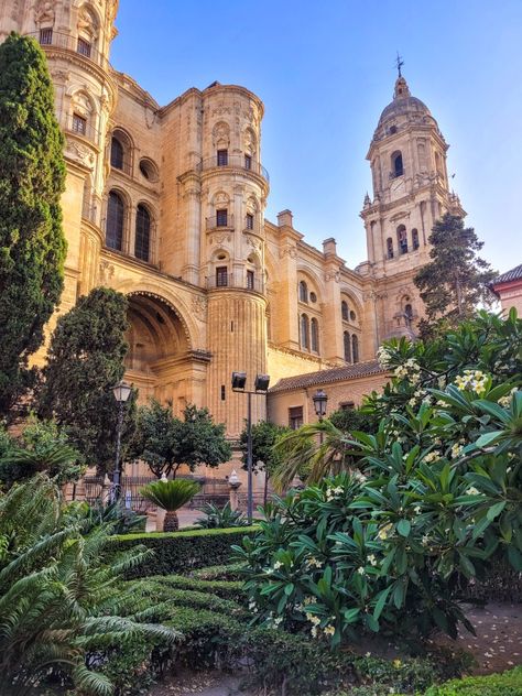 #Malaga#Spain Malaga Spain Aesthetic, Malaga Aesthetic, Malaga Cathedral, Malaga City, Spain Aesthetic, Andalucia Spain, Malaga Spain, Holiday Places, Seville Spain