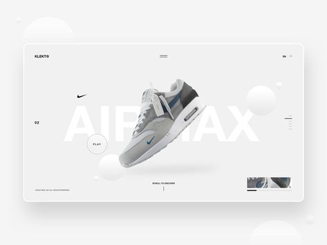 Nike AirMax - Web Concept by Nathan Bolger Nike Web, Website Banner Design, App Interface Design, Portfolio Website Design, Presentation Layout, Web Ui Design, Webpage Design, Web Design Software, Portfolio Web Design