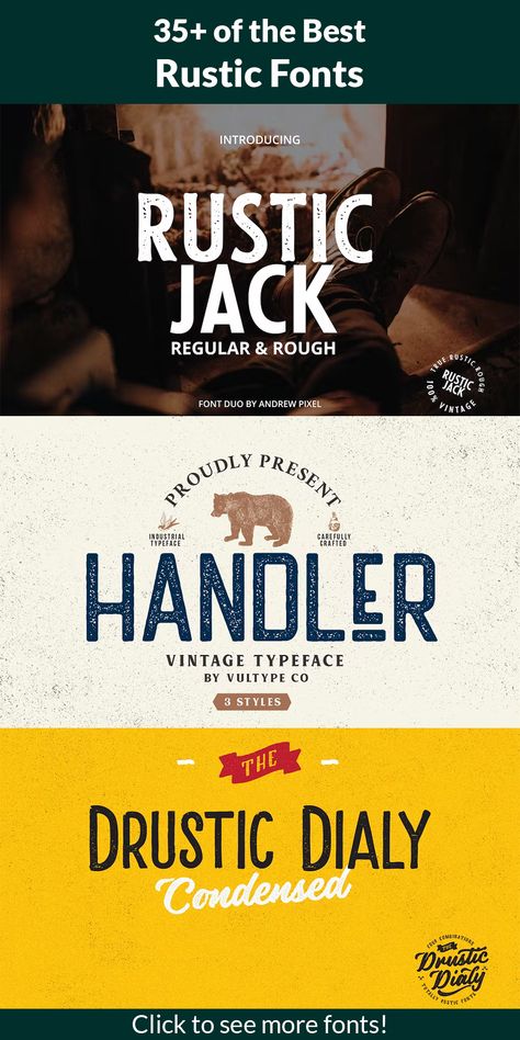 There's something about rustic fonts that just feels so vintage and charming. If you're looking to give your graphic design projects a country feel, then check out these best rustic fonts. From serifs to scripts, there's a font for every project in this roundup! Country Graphic Design, Rustic Fonts, Launch Campaign, A Font, Country Design, Graphic Design Projects, Vintage Country, Free Downloads, Premium Fonts