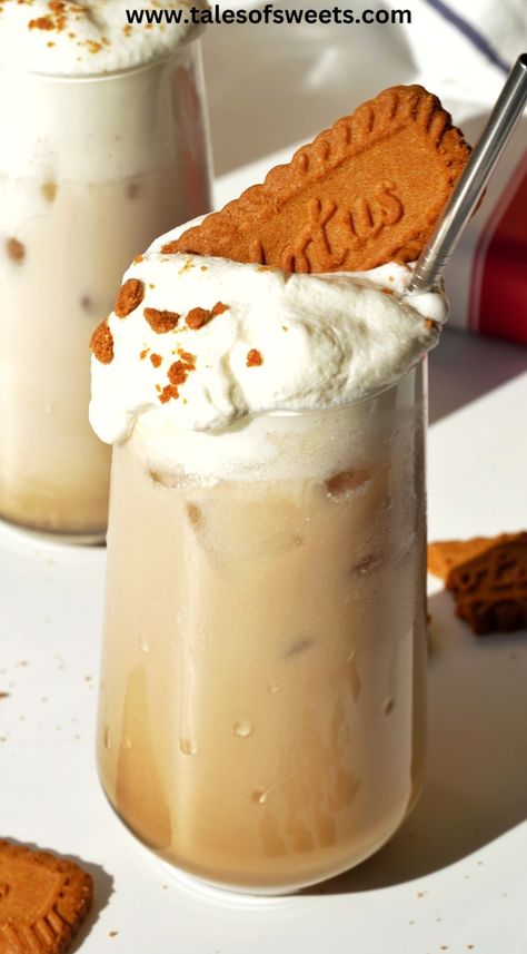 gluten free peach cobbler Iced Latte Recipe, Pistachio Milk, Vegan Whipped Cream, Biscoff Spread, Creamy Coffee, Lotus Biscoff, Crunchy Cookies, Coconut Whipped Cream, Latte Recipe