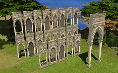 Gothic Arches, Witchy House, Sims 4 Hair Male, Sims Medieval, Sims Freeplay Houses, Free Sims 4, Gothic Looks, Sims Building, The Sims 4 Download