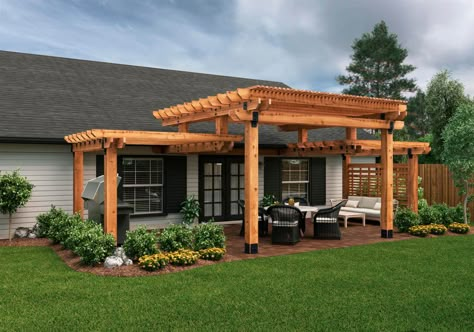 Two Tier Pergola, Timber Frame Pergola, Door Decorating, Pergola Canopy, Wooden Pergola, Backyard Pergola, Pergola Plans, Pergola Kits, Diy Pergola