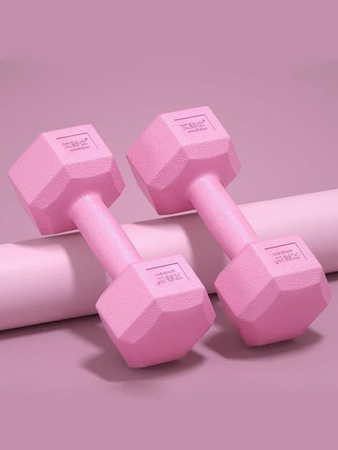 Exercise Aesthetic Pink, Pink Work Out Aesthetic, Pink Weightlifting Aesthetic, Pink Fitness Aesthetic Gym, Light Pink Gym Aesthetic, Cute Workout Equipment, Pink Dumbbells Aesthetic, Pink Weights Aesthetic, Pink Sports Aesthetic