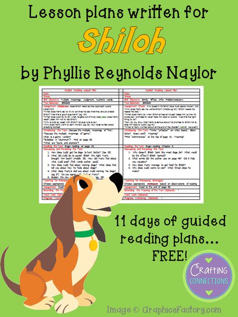 FREE upper elementary guided reading lesson plans written for the book Shiloh! Shiloh Novel Study, Shiloh Book, Guided Reading Lesson Plans, Upper Elementary Reading, Guided Reading Lessons, Reading Lesson Plans, 5th Grade Reading, 4th Grade Reading, 3rd Grade Reading