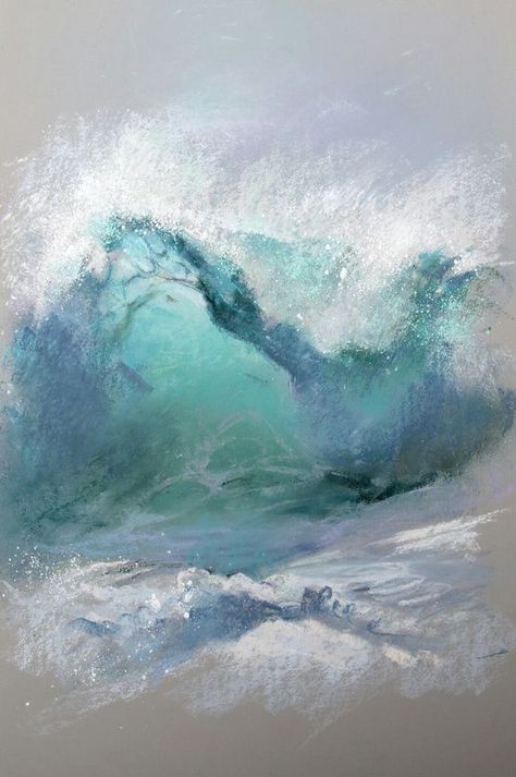 Wave Crashing, Ocean Landscape Painting, Sea Scapes, Ocean Landscape, Soyut Sanat Tabloları, Wave Painting, Hur Man Målar, 수채화 그림, Sea Painting