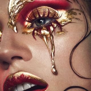 Geger Pratama (@pratama_geger) • Instagram photos and videos Plated Prisoner, Fantasy Make-up, Fashion Editorial Makeup, Halloween Make-up Looks, Effie Trinket, Make Up Gold, Circus Aesthetic, Avant Garde Makeup, Artist Makeup